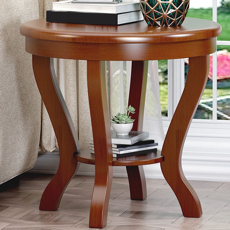 Round 4 Legs End Table Traditional Side End Table for Living Room