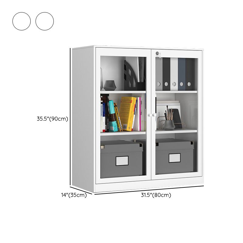 Modern Style Vertical Filing Cabinet Glass Filing Cabinet with Locking Storage