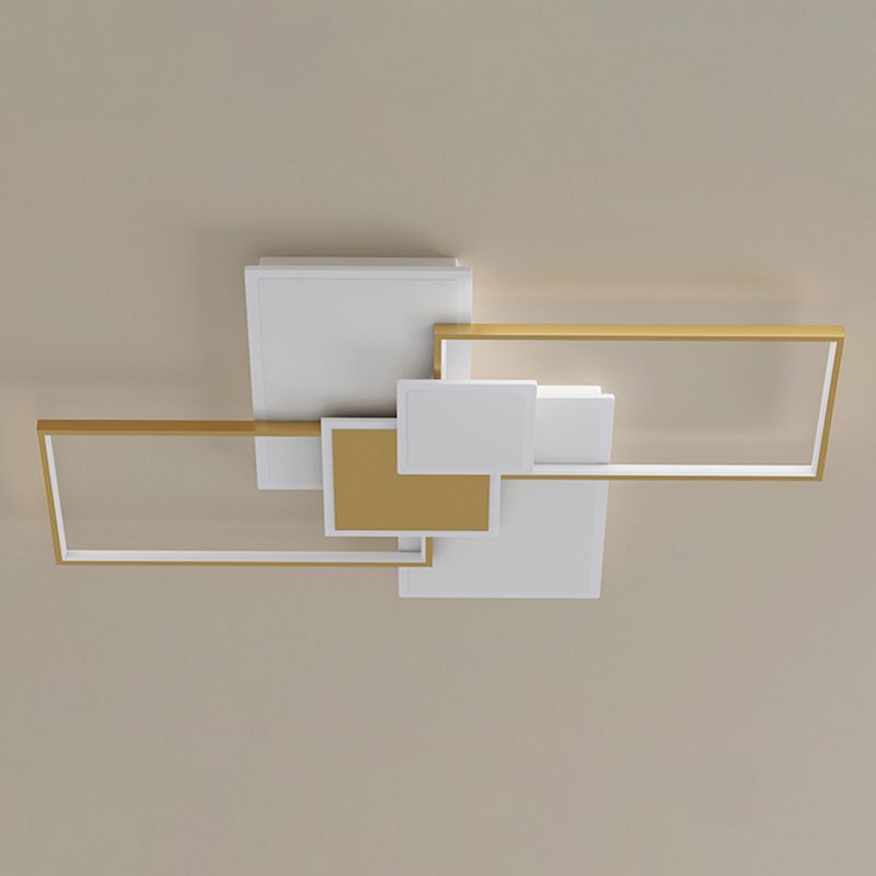 Living Room New Modern LED Flush Light Acrylic Geometric 6 Lights Ceiling Mounted Light