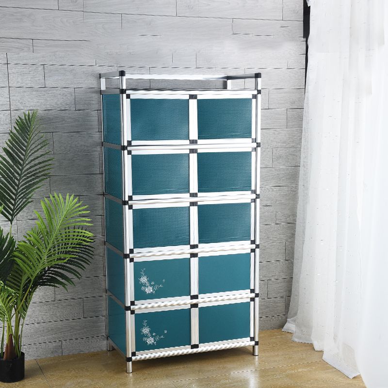 Contemporary Sideboard Cabinet Metal Sideboard Table with Doors for Dining Room