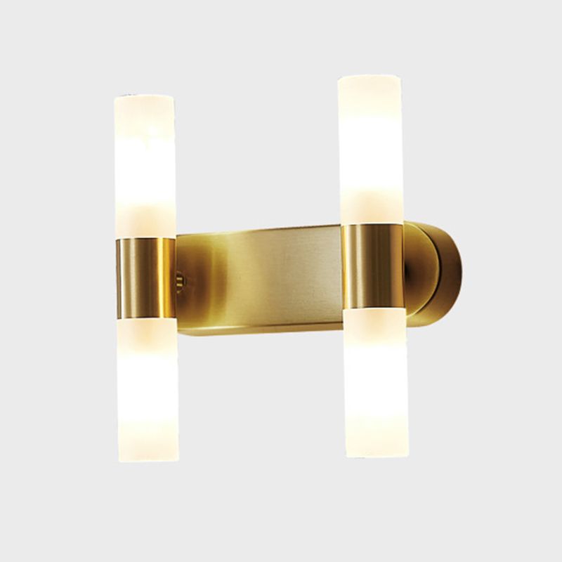 Wall Mounted Light Modern Sconce Light Fixture in Gold for Washroom