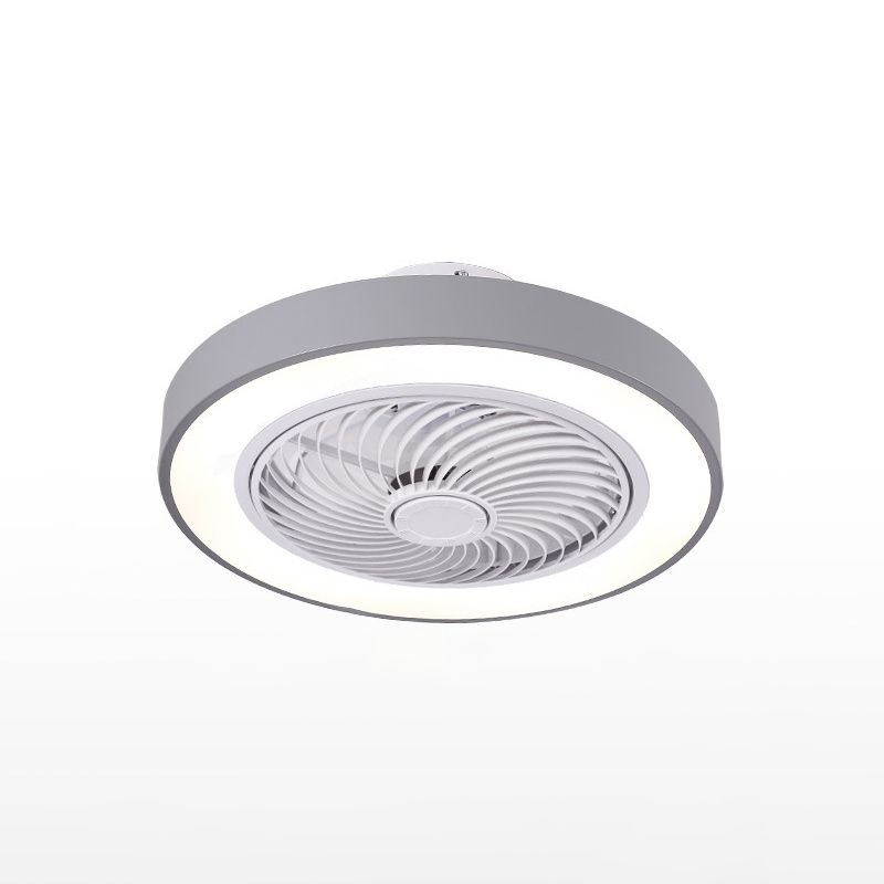 Acrylic LED Macaron Ceiling Light in Modern Concise Style Lacquered Iron Circular Ceiling Fan Light