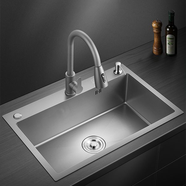 Modern Style Kitchen Sink Stainless Steel Kitchen Sink with Drain Strainer Kit