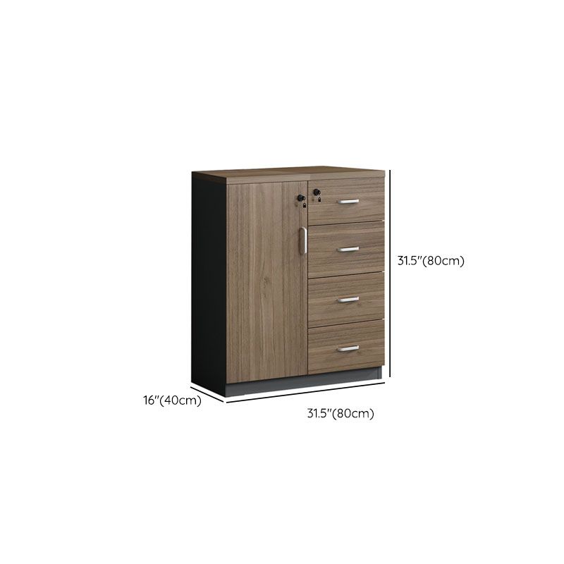 Modern Engineered Wood File Cabinet Lateral Filing Cabinet with Lock and Storage