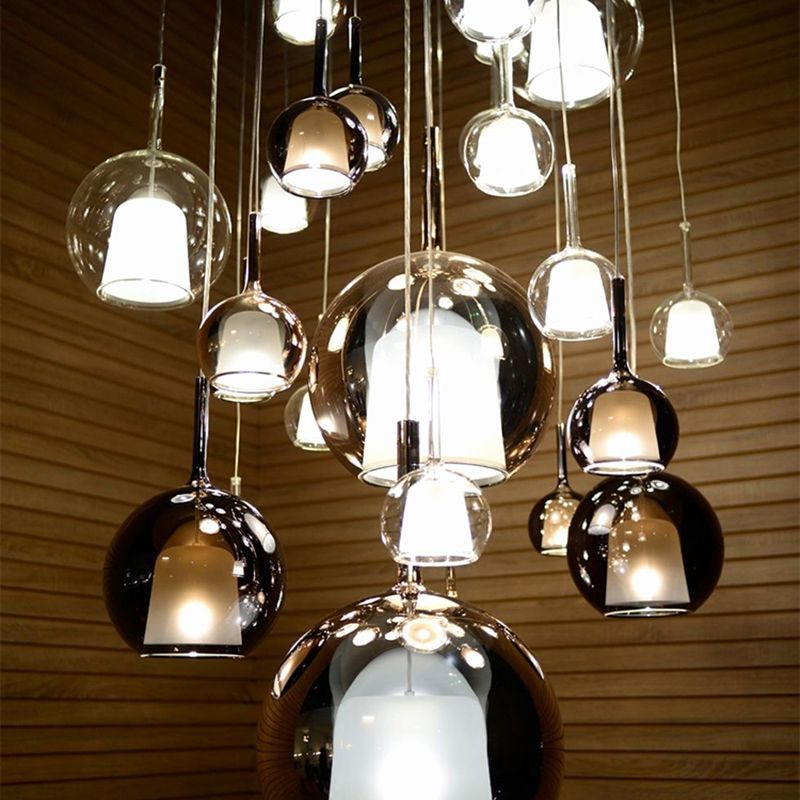 Glass Hanging Pendant Light Modern Style Suspension Pendant Light for Dining Room