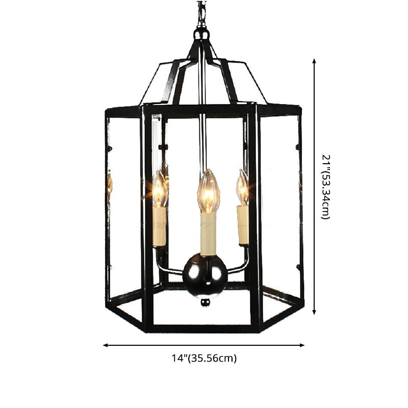 Candle Hanging Ceiling Fixture Industrial Black Metal Ceiling Hanging Light Fixture