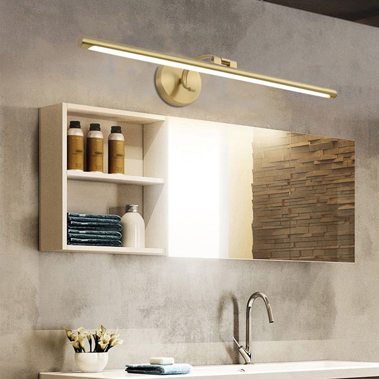 Metal Linear Vanity Sconce Modern Style 1-Light Sconce Lights in Gold