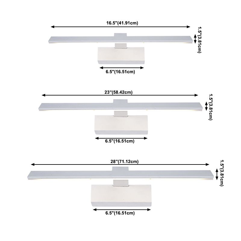 Lineal Metal Wall Donce Modern 1 Luz de la pared de espejo de luz 1 en blanco