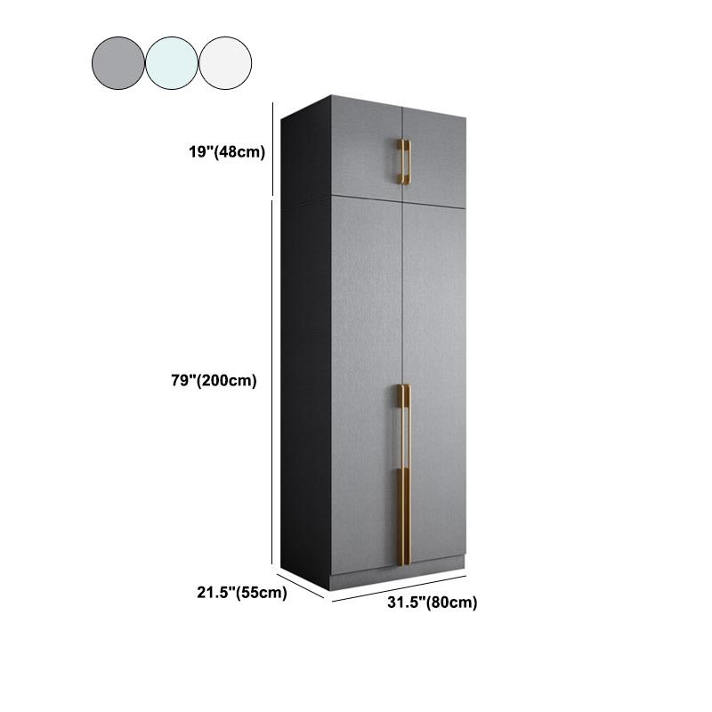 Contemporary Style Wood Wardrobe Soft Close Drawer Wardrobe Closet