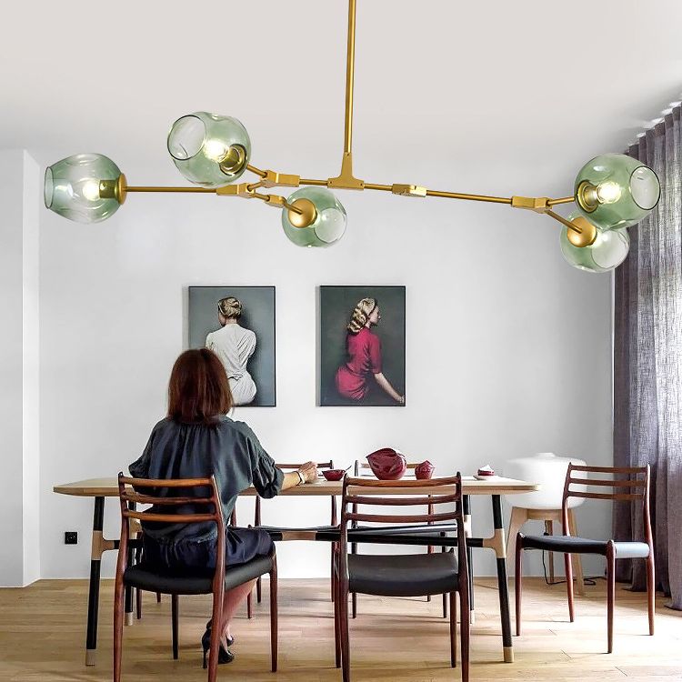 Minimalist Pendant Lighting Fixture Modern Style Glass Hanging Chandelier