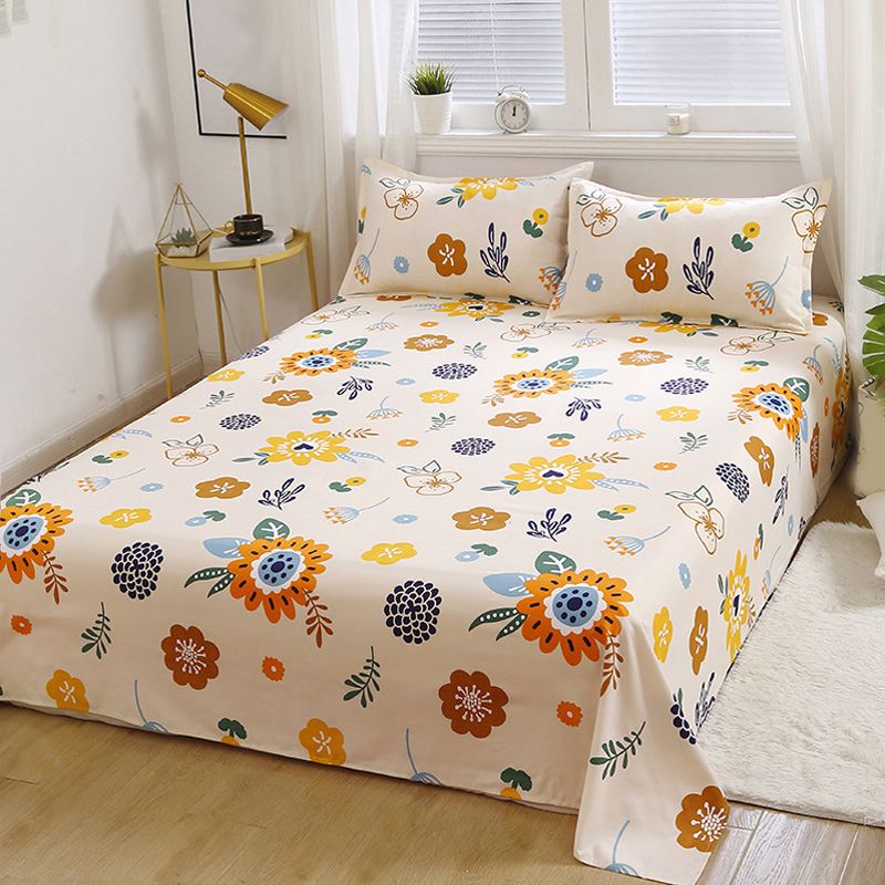 Non-Pilling Printed Bed Sheet Twill Polyester Breathable Fade Resistant Sheet