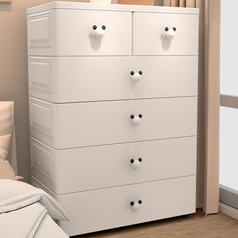 Ultra Modern Kids Dresser Set Plastic Vertical Kids Furniture with Drawers for Bedroom