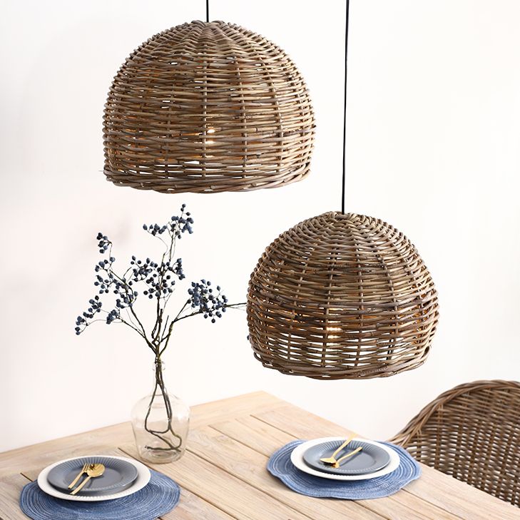 Rattan Bird Nest Nest Hanging Light Hanging Hand Weaving Coffee Shop Freet