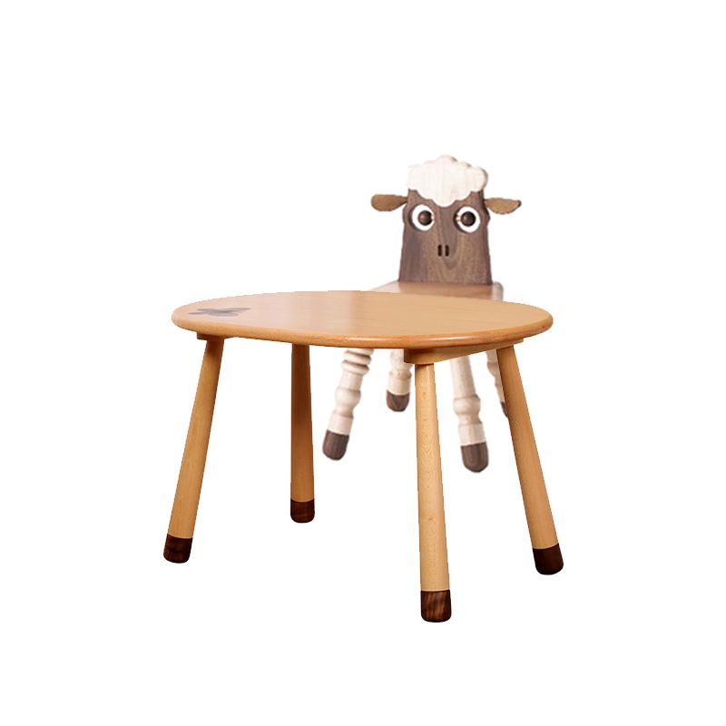 Solid Wood Writing Desk and Chair Kids in Natural Desk for Home