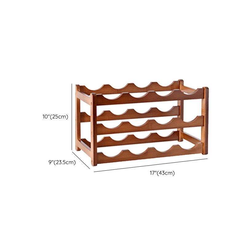 Modern Countertop Wine Rack Wood Wine Bottle Rack for Living Room