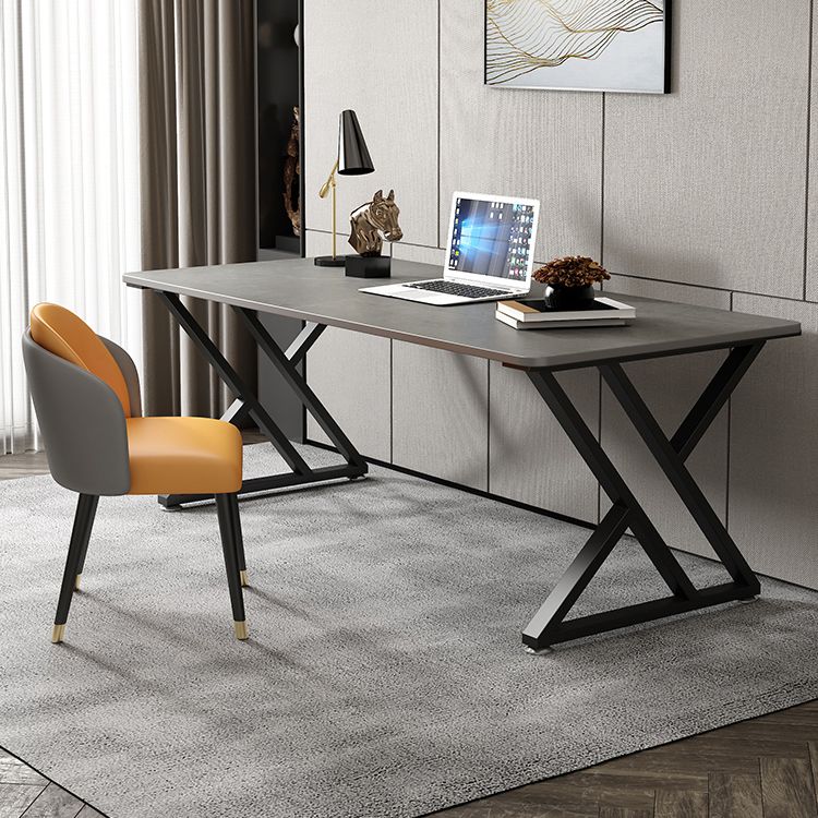 Modern Style Rectangular Office Desk Sintered Stone Desk for Home