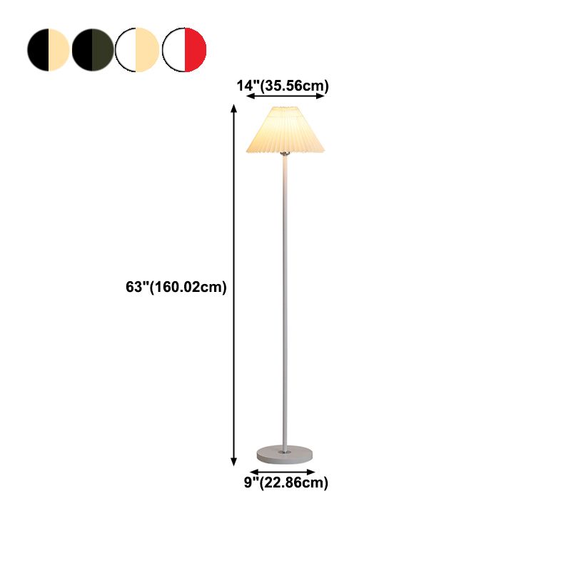 Lámpara moderna de la lámpara del piso para el suelo con sombra de tela para sala de estar