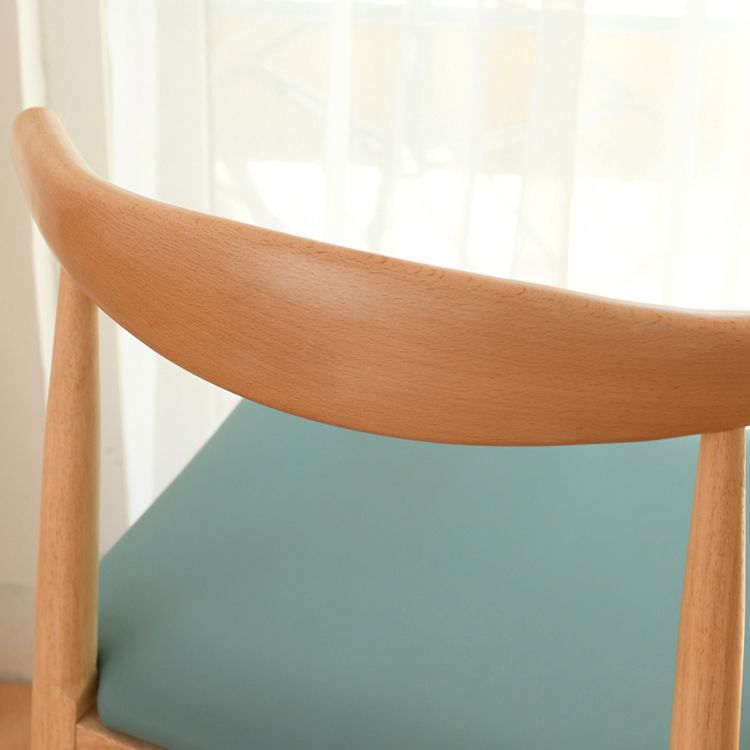 Scandinavian Rubberwood Open Side Chair Multi-color Dining Chair with 4 Legs