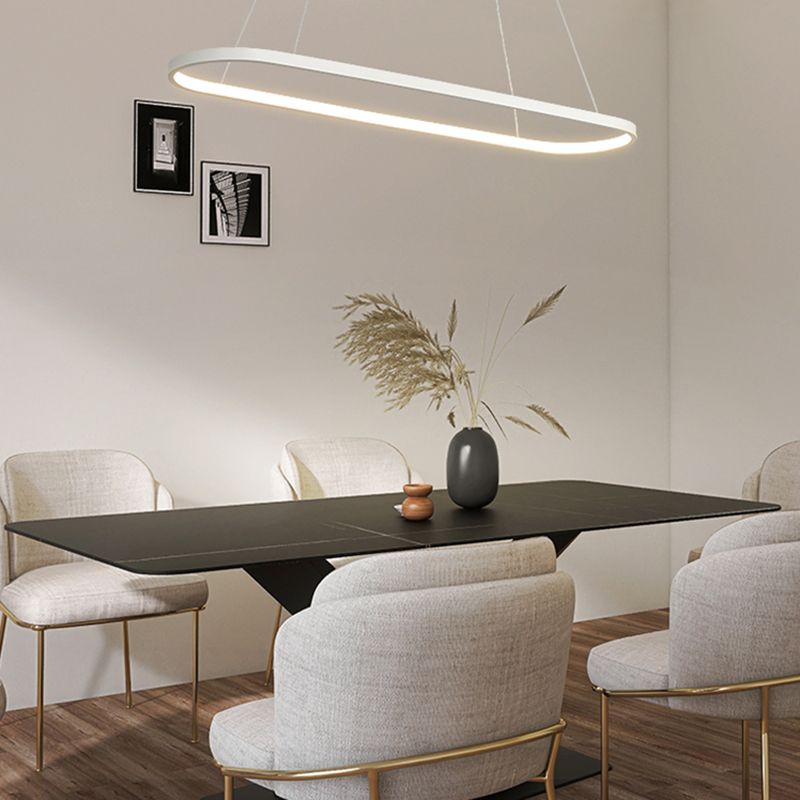 Modern Simple Hanging Lamp Ring Shape LED Pendant Light Fixture for Dining Room