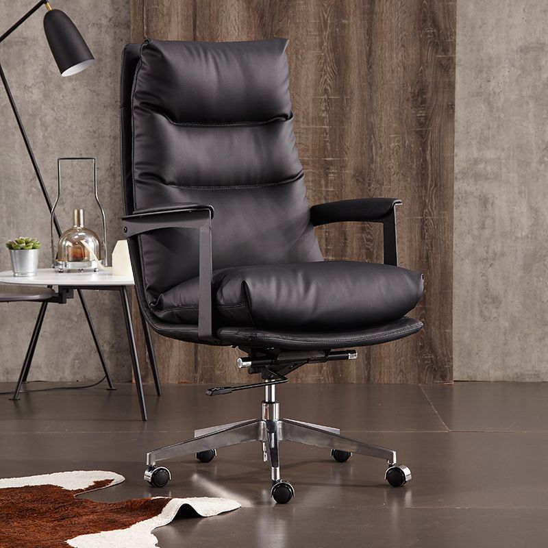 Modern Office Chair Desk Padded Arms Chair No Distressing with Wheels