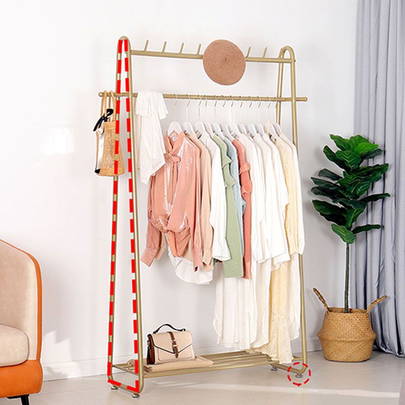 Contemporary Coat Rack Free Standing One Storage Shelve Metal Hall Stand Living Room