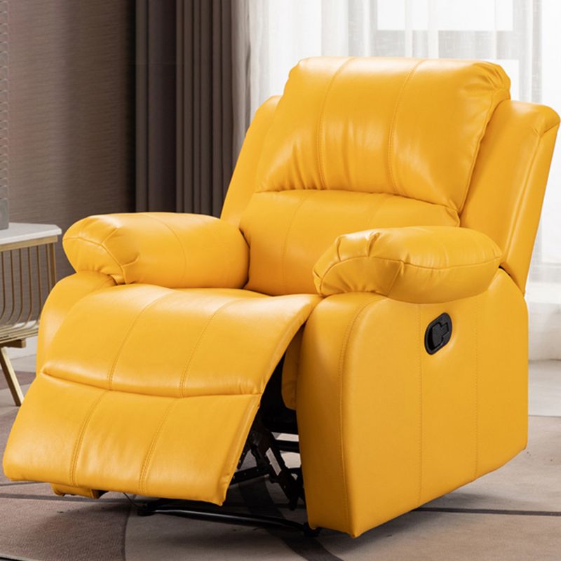 Contemporary Recliner Chair with Lumbar Metal Frame Standard Recliner