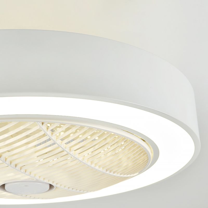 Acrylic LED Macaron Ceiling Light in Modern Concise Style Lacquered Iron Circular Ceiling Fan Light