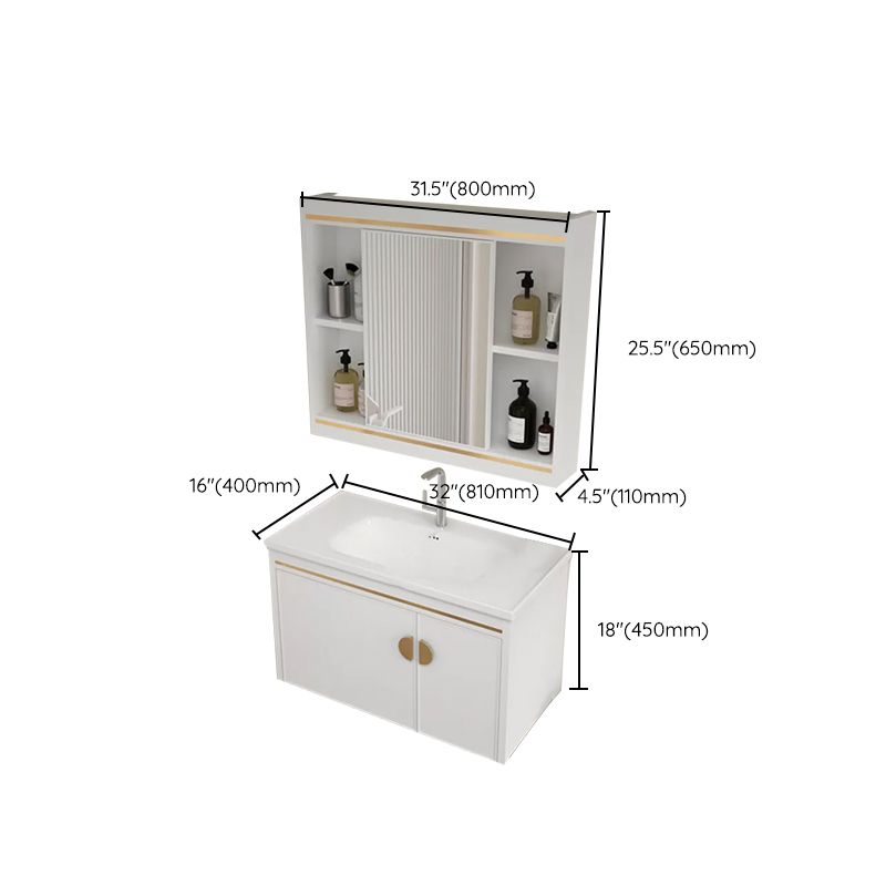 Gorgeous Sink Cabinet Free-standing Standard Space Saver Vanity with Mirror