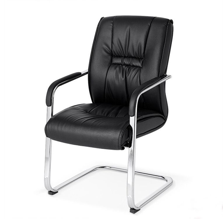 Modern Leather Management Office Chair Fixed Arms Office Chair