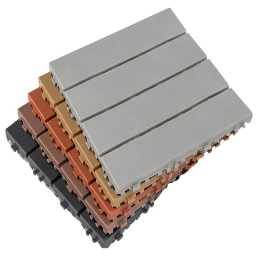 Scratch Resistant Decking Tiles Interlocking Composite Floor Tiles