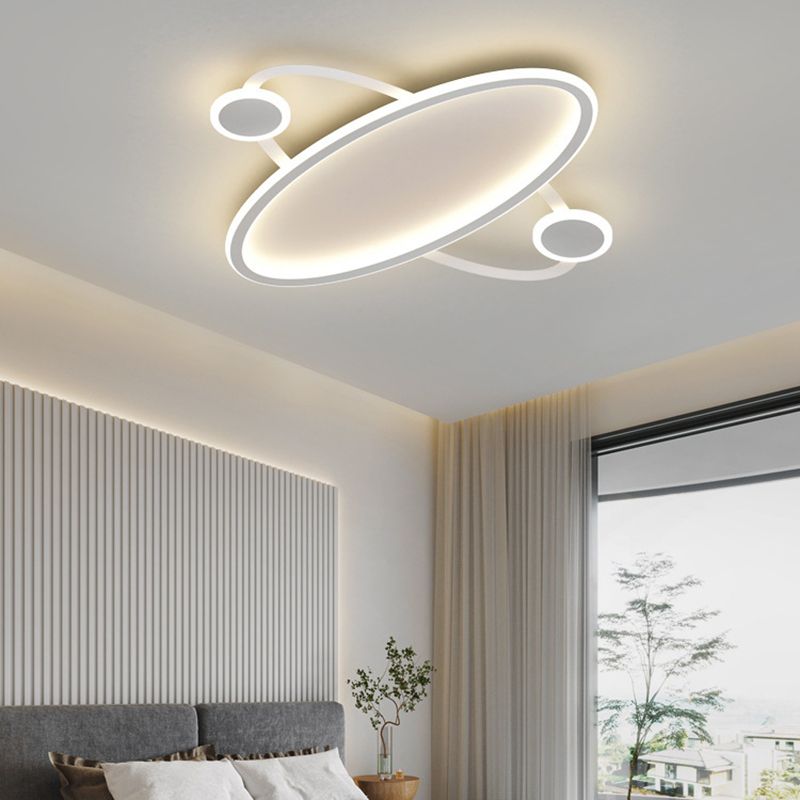 White Ceiling Light Contemporary LED Flush Mount Lighting for Foyer