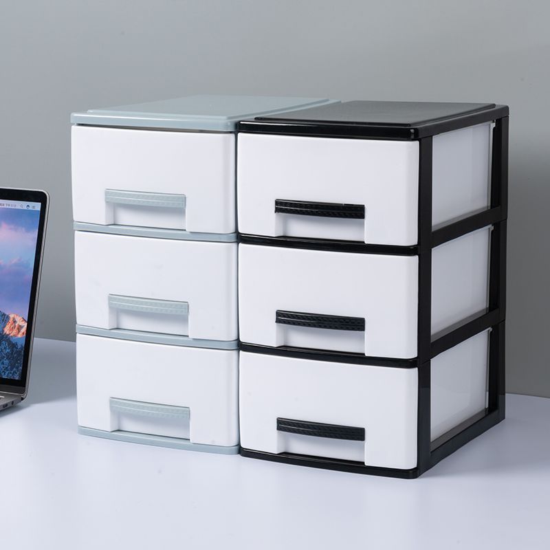 Plastic Filing Cabinet Vertical Modern Drawers File Cabinet for Home Office