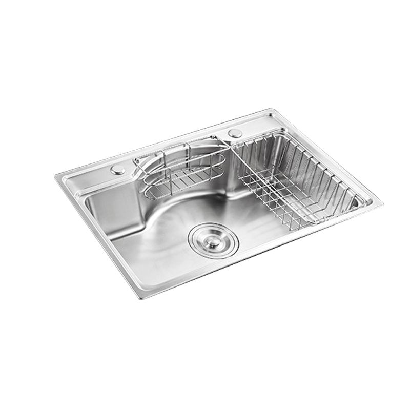 Modern Style Kitchen Sink Dirt Resistant Drop-In Kitchen Sink