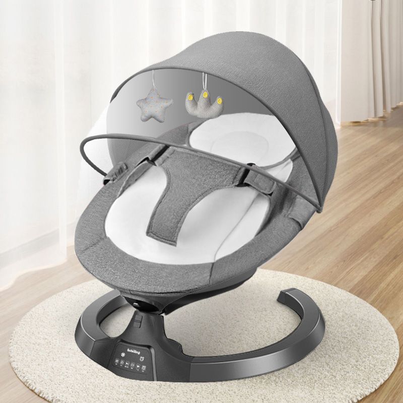 Modern Metal Rocking Electric Bassinet with Bedding Remote Control