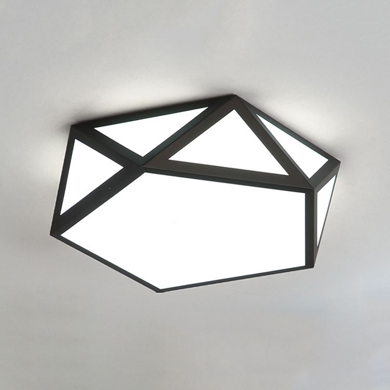 Geometric Flush Mount Light Contemporary Metal Ceiling Lamp for Bedroom