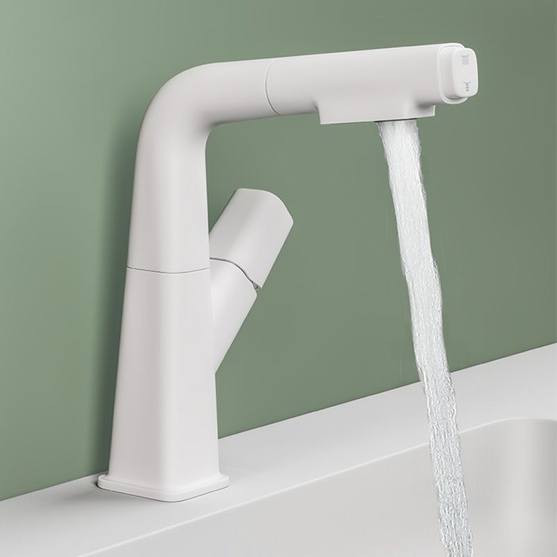 Modern Faucet Rotary Handle Pull-out Lifting Single Hole Faucet