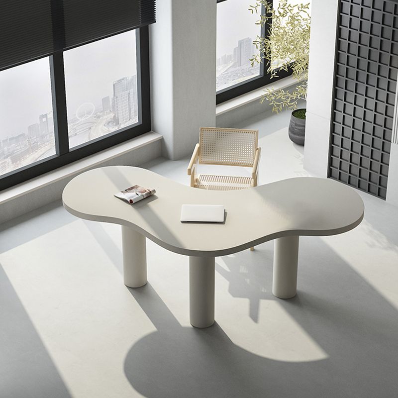 Special Shaped Executive Desk White Wooden Office Desk for Office