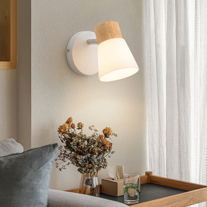 Tapered Wall Mount Light Fixture Modern Sconce Lamp for Washroom