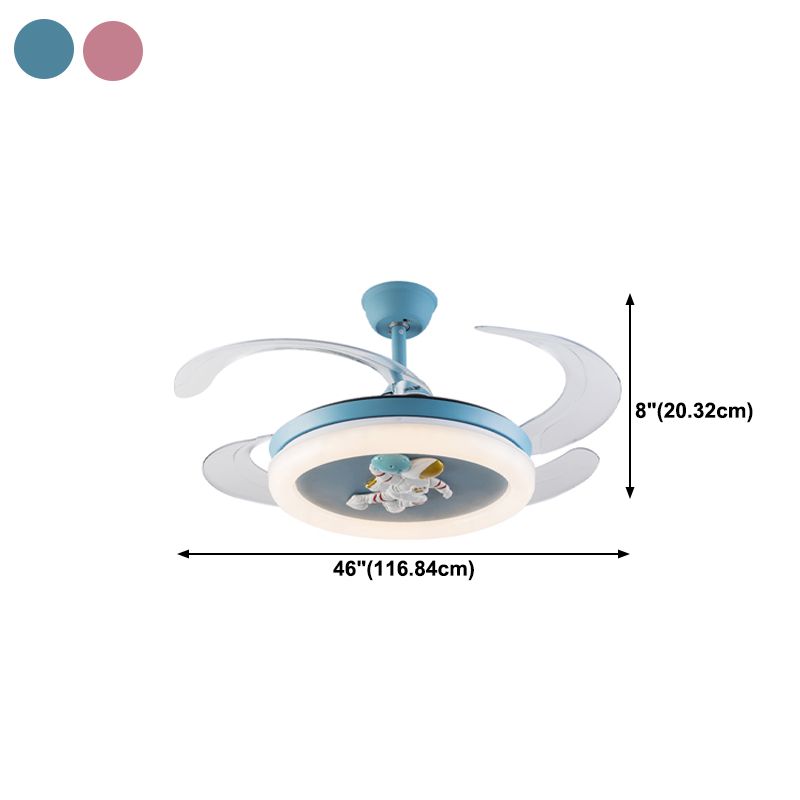 Éclairage de ventilateur de plafond en métal MODERNE 1 Plafond léger lampe à fans pour la chambre pour enfants