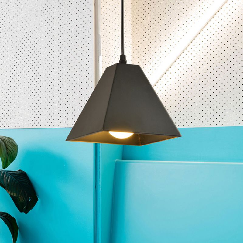 Industrial Style Geometric Shape Pendant Lighting Metal Pendant Light for Bedroom