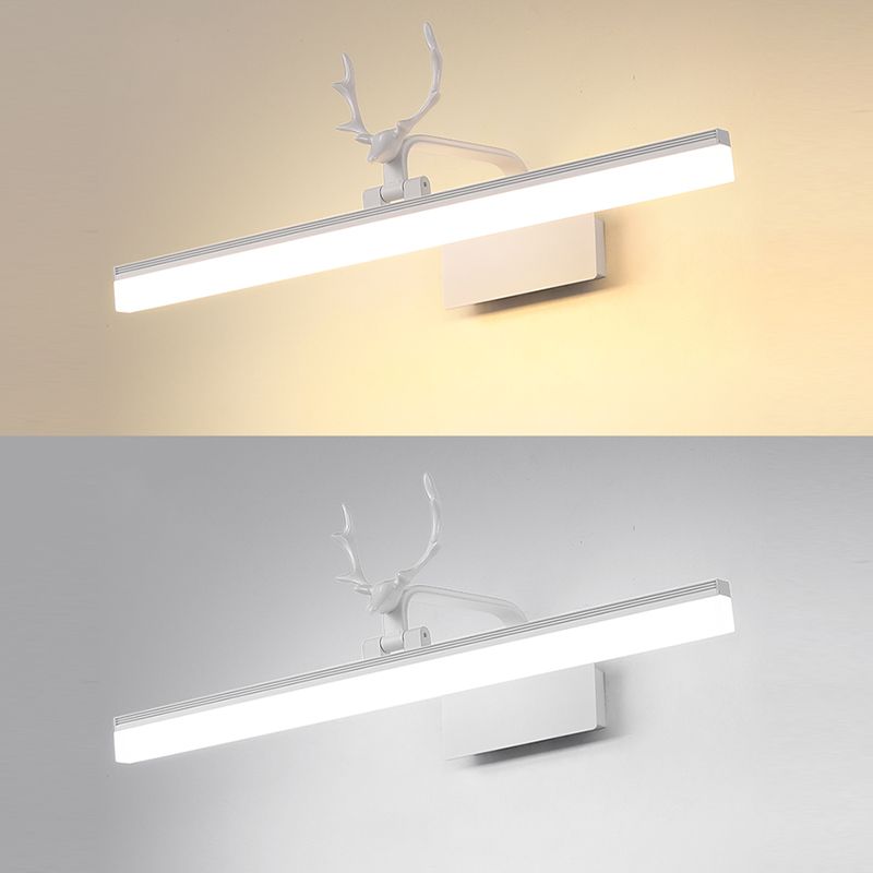 Modern Style Linear Shape Wall Sconce Metal 1 Light Sconce Light for Bathroom