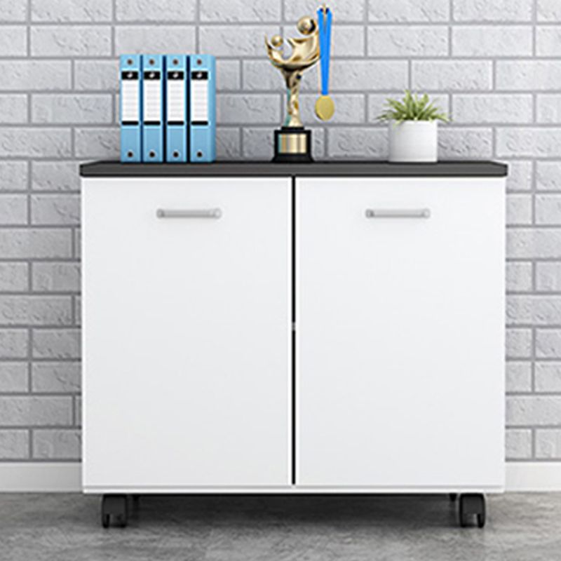 Nordic Style File Cabinet Wood Frame Vertical File Cabinet with Storage