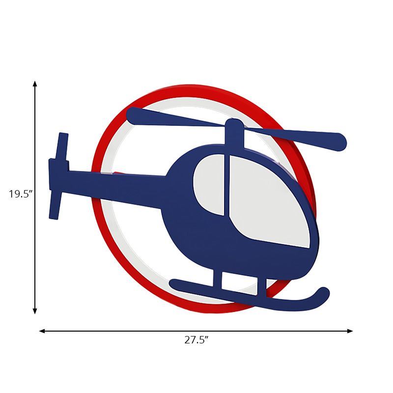 Luz de acrílico empotrada del soporte del niño del accesorio de techo del LED de la forma del helicóptero para el dormitorio del bebé
