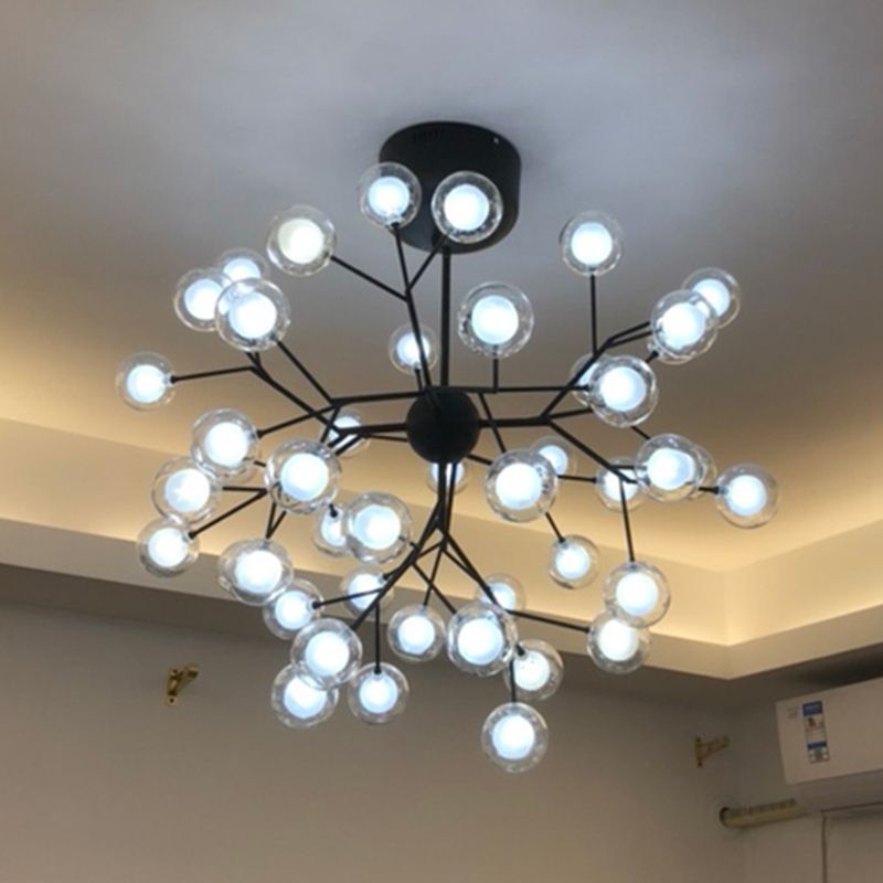 Globe Chandelier Light Fixture Modern Designer Glass Pendant Lighting for Restaurant