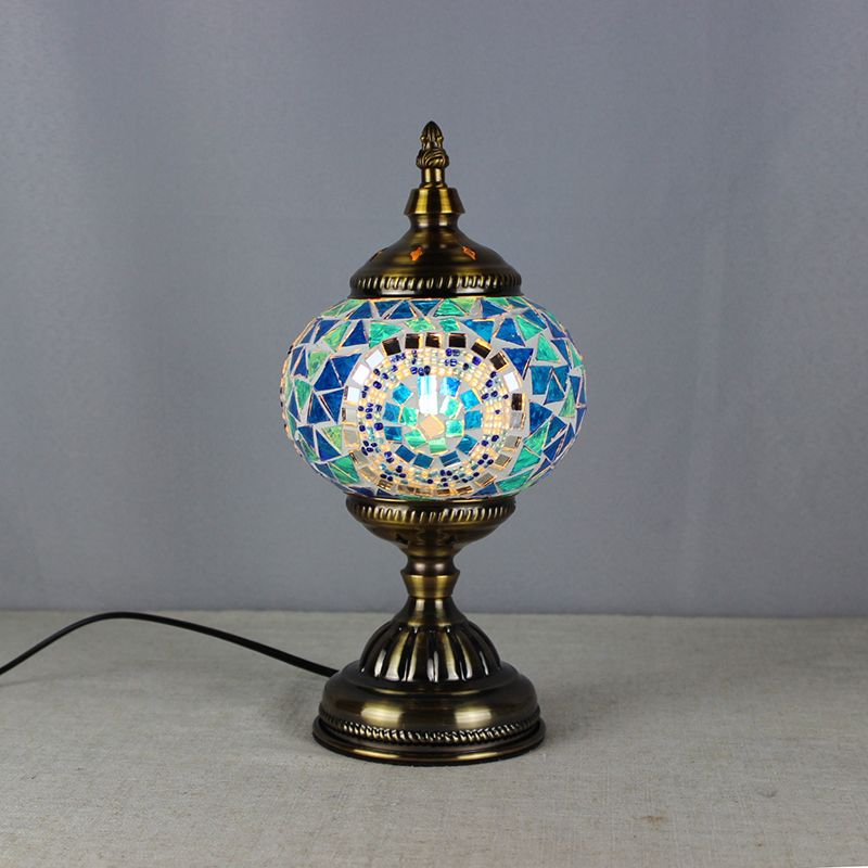 Southeast Asia Style Turkish Mosaic Desk Light Glass Lamp Shade Table Lamp Fixture