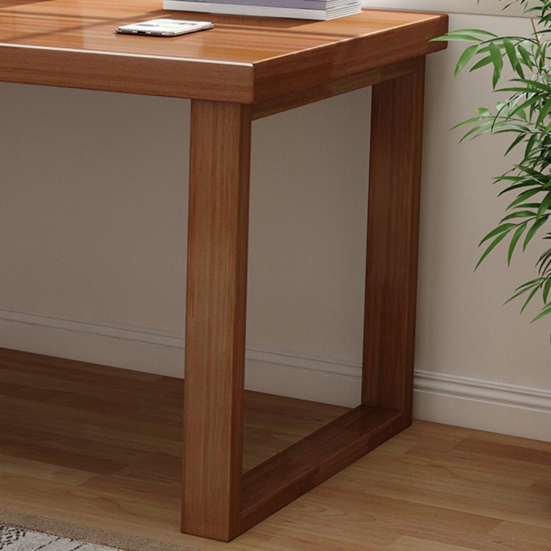 Contemporary Writing Desk in Rubber Wood with Rectangle Top Desk