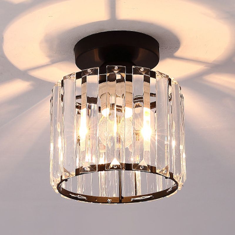 Simplicity Ceiling Lamp Modern Crystal Flush Mount Light Fixture for Bedroom