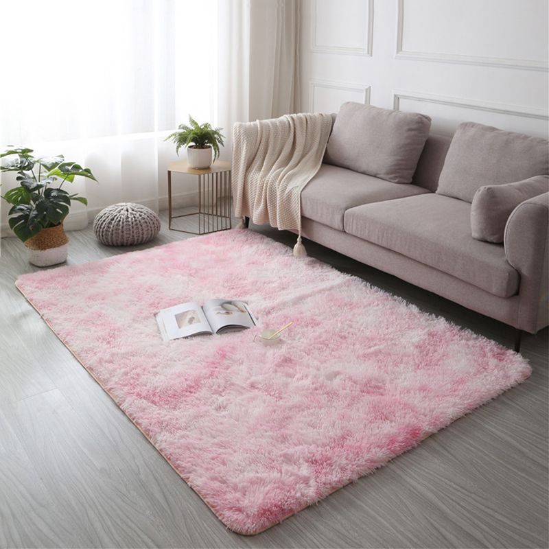 Modern Striped Rug Polyester Shag Indoor Carpet Non-Slip Backing Area Rug for Living Room