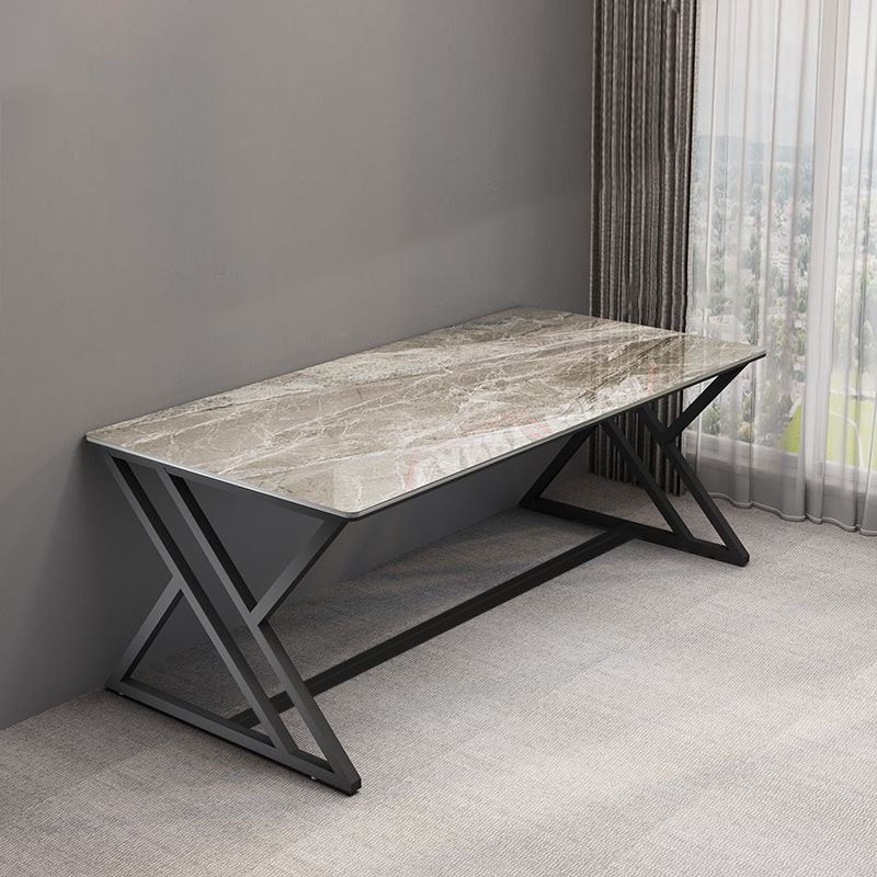 Modern Stone Gaming Desk Rectangular 29.53" Tall Computer Desk