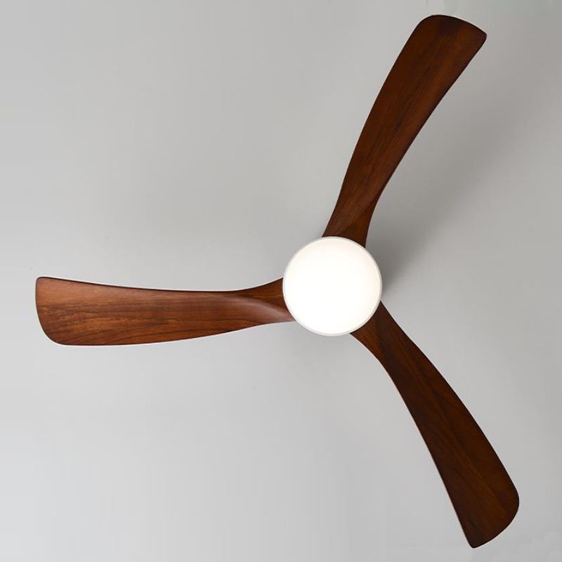 Modern Wooden Ceiling Fan Light Fixture Minimalist LED Ceiling Lamp for Bedroom